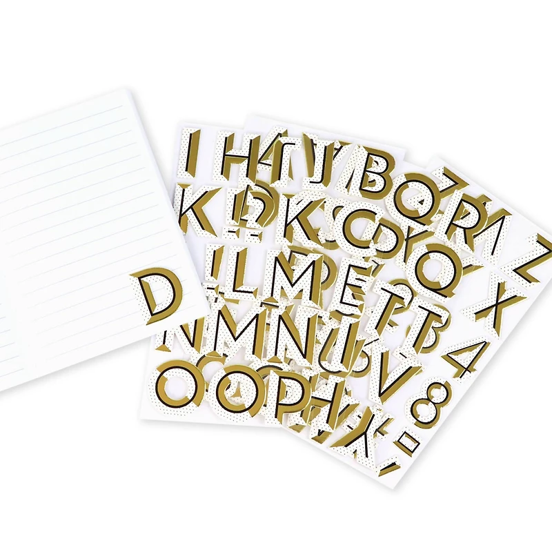 Gold Drop Shadow Alphabet Stickers by Recollections™