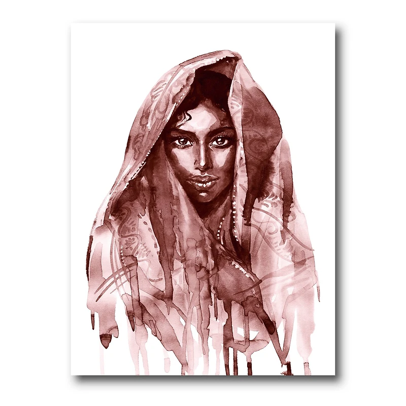 Designart - Monochrome Portrait of Young Indian Woman II
