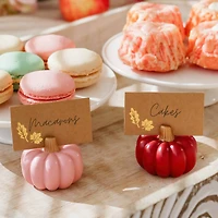 Kate Aspen Burgundy & Blush Pink Pumpkin Place Card Holder 6 ct.