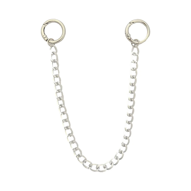 Blue Moon Studio™ 10.25" Silver Bag Chain with Circle Clasps
