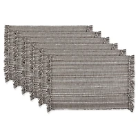 DII® Variegated Gray Fringe Placemats, 6ct.