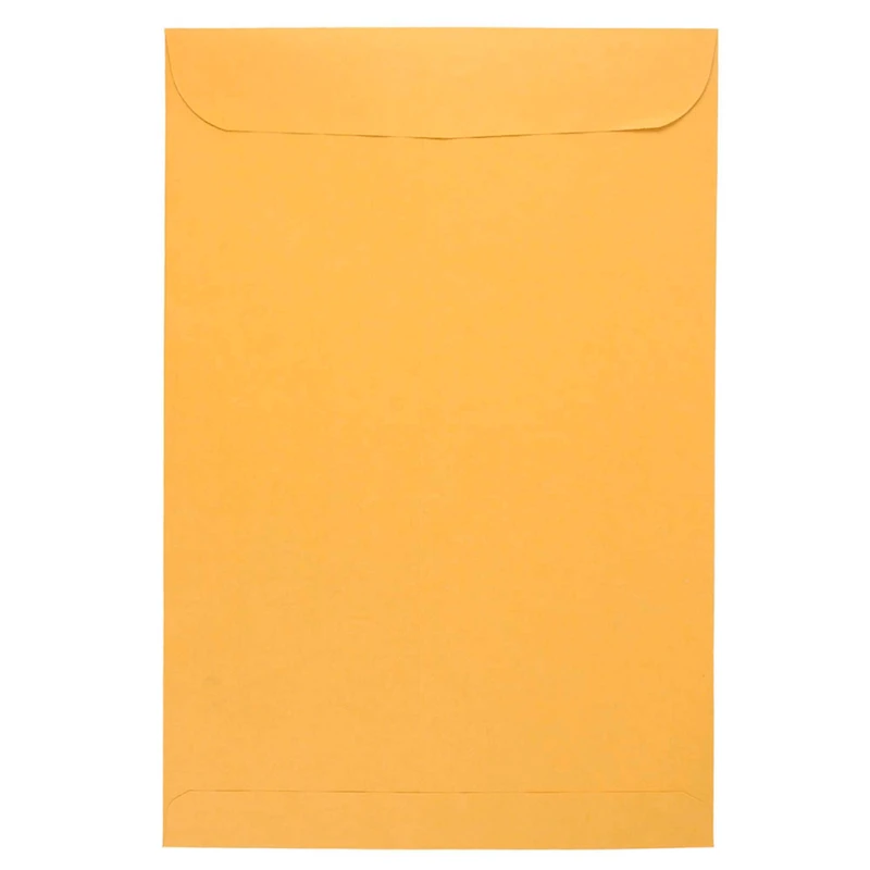 JAM Paper 10" x 15" Brown Kraft Recycled Manila Peel & Seal Closure Envelopes, 500ct.