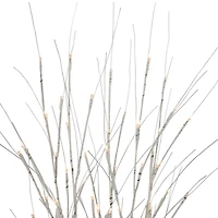4ft. Pre-Lit White Birch Twig Tree Cluster Christmas Decoration, Warm White LED Lights