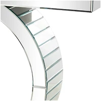 Silver Wood Mirrored Console Table 47" x 16" x 33"