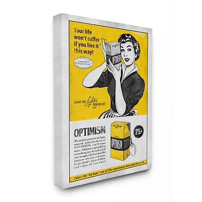 Stupell Industries Packaged Optimism Vintage Comic Book Wall Accent