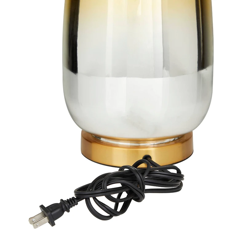 Gold Glass Glam Accent Lamp, 16" x 16" x 26"