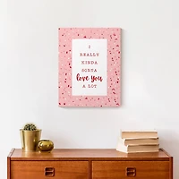 Really Love You Confetti Canvas Wall Art