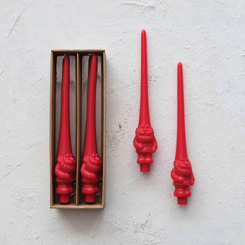 Hello Honey® 12" Red Enchanted Gnome Taper Candles, 2ct.
