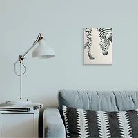 Stupell Industries Zebra Grazing Striped Safari Animal Hoof Detail Wall Plaque