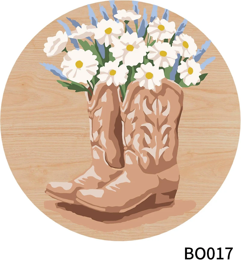 8" Boots Paint-by-Number Plywood Surface Kit by Artist's Loft®