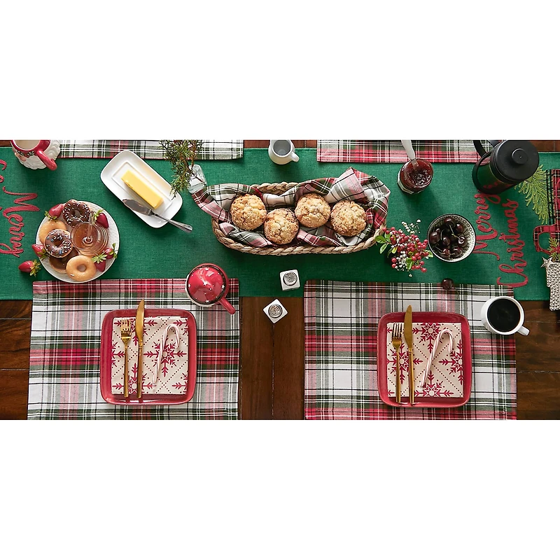 DII® Christmas Plaid Placemats, 6ct.