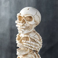 Glitzhome® 18"H Halloween Resin Stacked Skull Table Decor