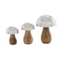 Silver Stainless Steel Mushroom Set
