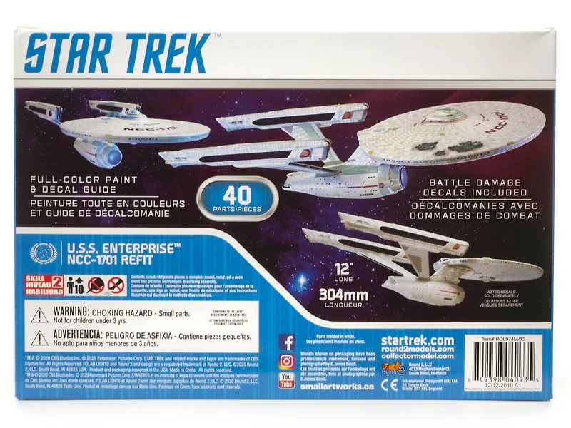 Polar Lights® Star Trek™ U.S.S. Enterprise NCC-1701 Refit Wrath of Khan Edition 1:1000 Scale Model Kit