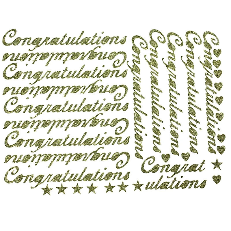 JAM Paper Congratulations Gold Standard Script Stickers