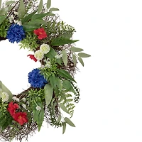 24" Americana Mixed Floral Wreath