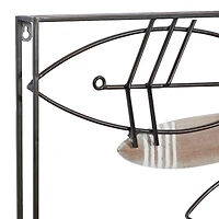 Black Metal Coastal Wall Decor 21" x 39" x 2"