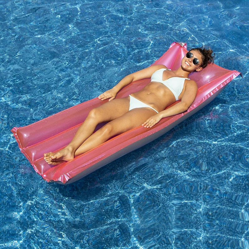 Swimline 6ft. Pink Inflatable Reflective Sun Tanner Pool Float