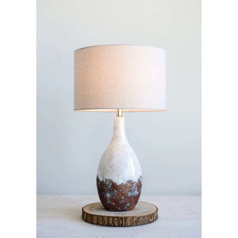 Hello Honey® 28" Two-Tone Ceramic Table Lamp with Linen Shade