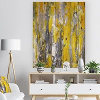 Designart - Grey and Yellow Abstract Pattern