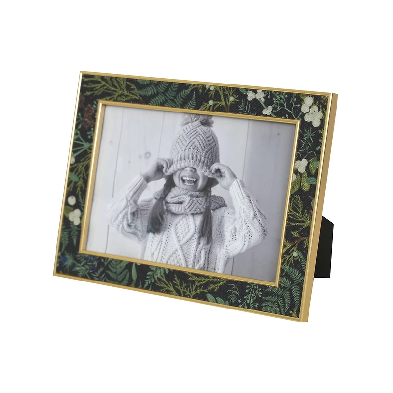 5" x 7" Holiday Pattern with Gold Edges Plastic Frame by Studio Décor