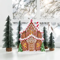 Glitzhome® 11.75" Christmas Lighted Resin Village Table Decor