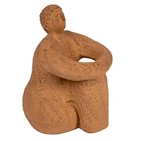 Hello Honey® Terra Cotta Decorative Woman Stoneware Sculpture
