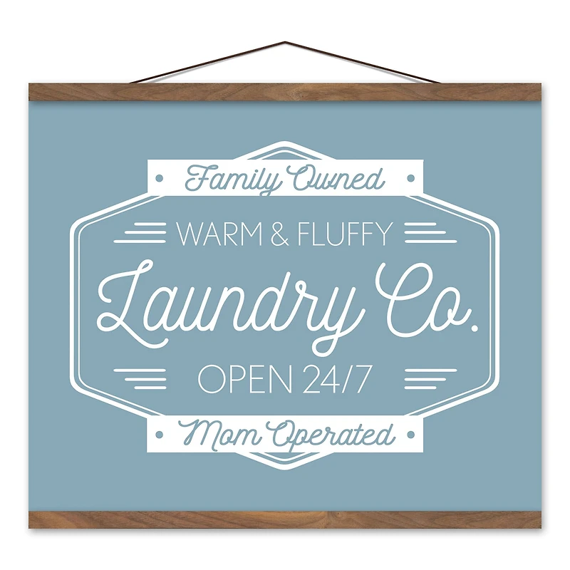 Laundry Co. 20" x 16" Teak Hanging Canvas