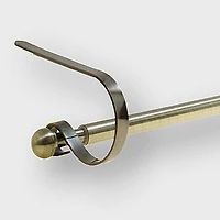 Original MantleClip® Antique Brass Stocking Rod