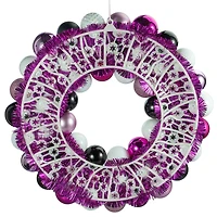 23.5" Pink & Purple Skull & Ornament Wreath by Ashland®