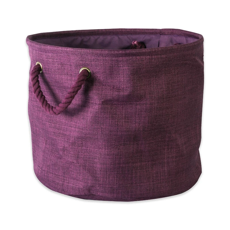Medium Eggplant Polyester Variegated Round Bin