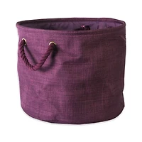 Medium Eggplant Polyester Variegated Round Bin