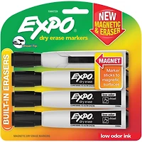 Expo® Black Magnetic Dry Erase Chisel Marker & Eraser Set