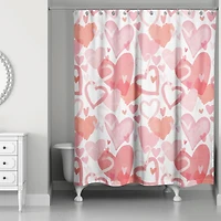 Heart Cluster Pattern 71" x 74" Shower Curtain