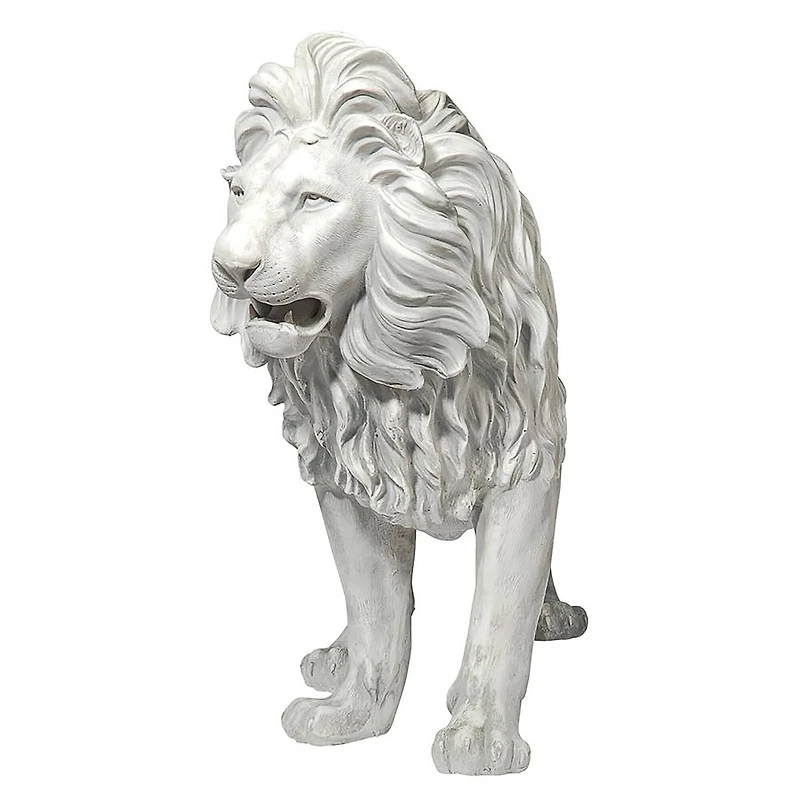 Design Toscano 25.5" Regal Lion Sentinel of Grisham Manor Statue with Left Foot Forward