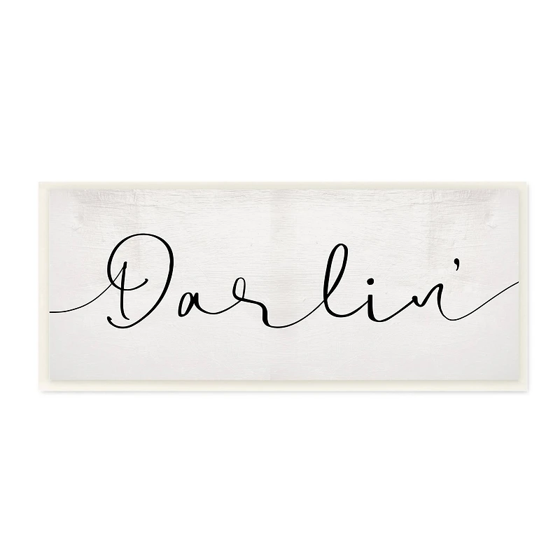 Stupell Industries Darlin' Wooden Wall Plaque