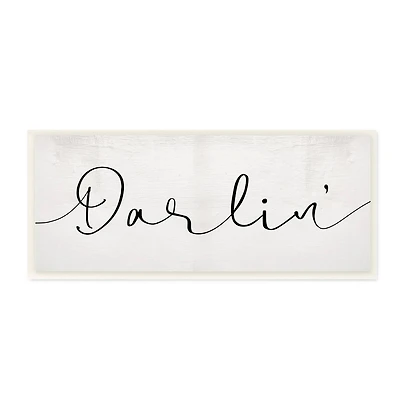 Stupell Industries Darlin' Wooden Wall Plaque