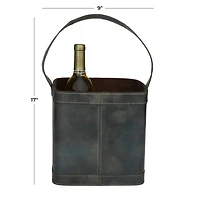 Blue Modern Wine Holder, 9" x 9" x 17"