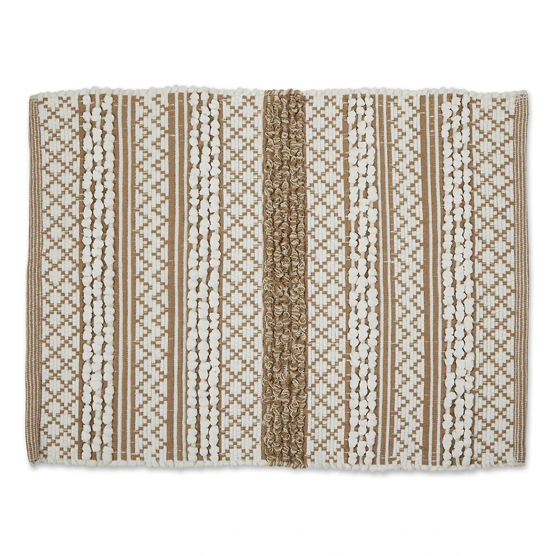 DII® Stone & White Hand-Loomed Paper Chindi Rug, 2ft. x 3ft.