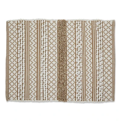DII® Stone & White Hand-Loomed Paper Chindi Rug, 2ft. x 3ft.