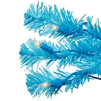 6ft. Pre-Lit Medium Sky Blue Pine Artificial Christmas Tree, Clear Lights