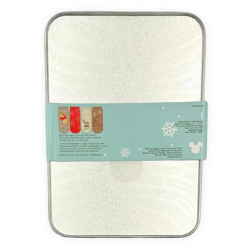 Disney® Winnie the Pooh 4 Pack Cozy Socks in Christmas Gift Tin