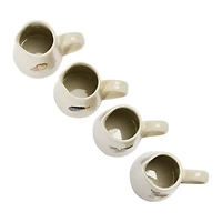 Hello Honey® 3" Hand-Painted & Embossed Forest Animal Ceramic Pitcher Mugs, 4ct.