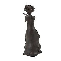 22" Dark Gray Woman Sculpture