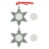 3" Metal Snowflake Sublimation Ornaments, 2ct. by Make Market®