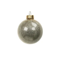 6 Pack 2.5" Gold Glitter Glass Ball Ornaments by Ashland®