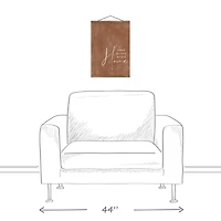 Less House More Home 12" x 16" Teak Hanging Canvas