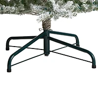 9.5ft. Pre-Lit Slim Flocked Nova Scotia Spruce Artificial Christmas Tree, White LED Lights