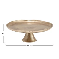 Hello Honey® 11.75" Antique Gold Finish Metal Pedestal