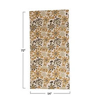 Hello Honey® 72" Floral Embroidered Cotton Table Runner